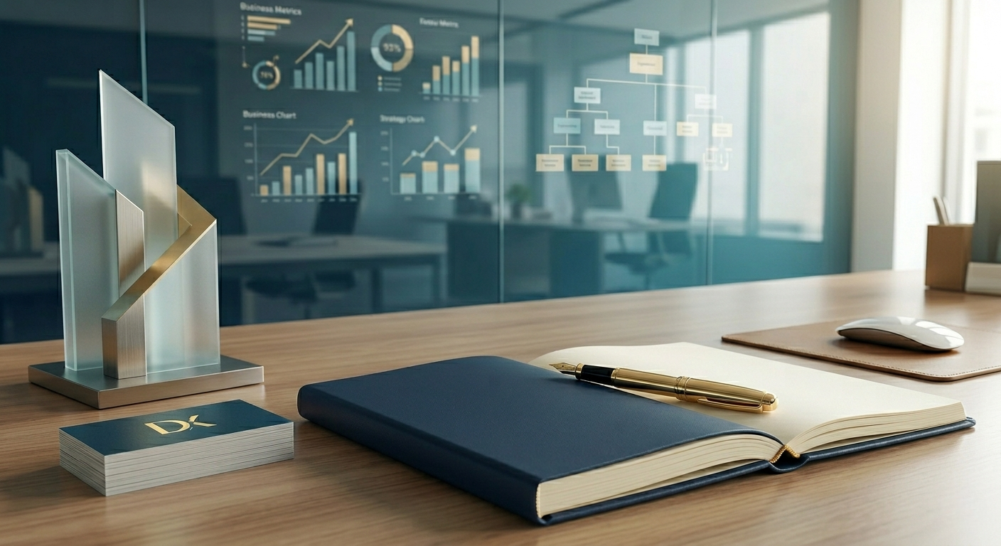 Consultant presenting ideas with clarity and conviction