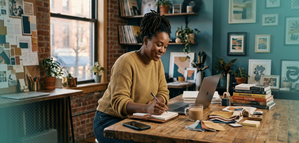 Creator building a business from their authentic voice and platform