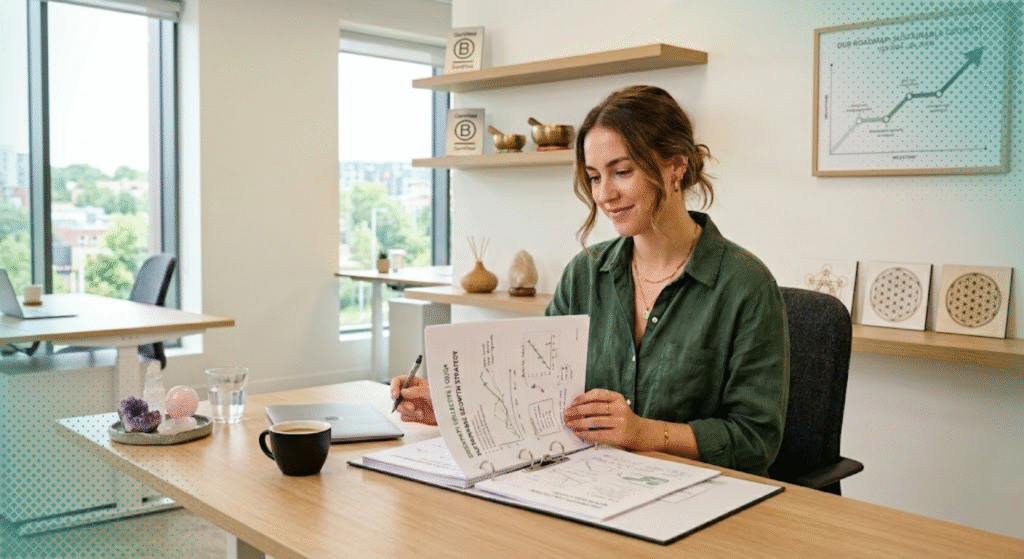 Small business owner standing with confidence in their own space
