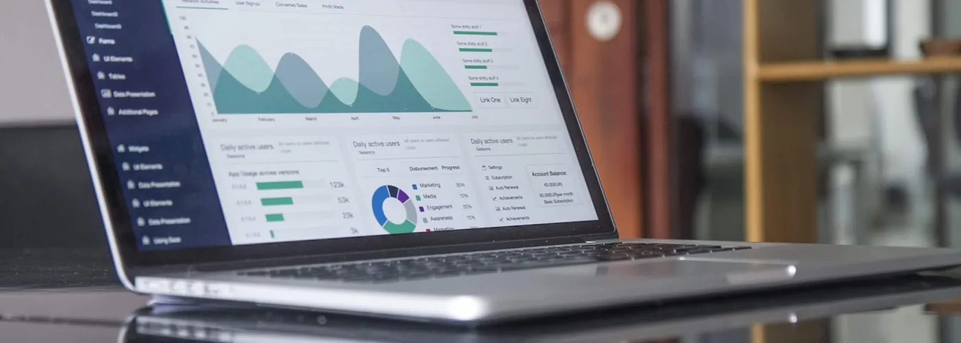 Illustrative website analytics dashboard